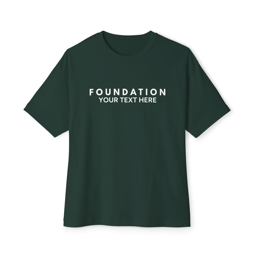 Custom T-Shirt - CUSTOM Foundation Minimalist Tee — Customizable "Your Text Here" Boxy T-Shirt