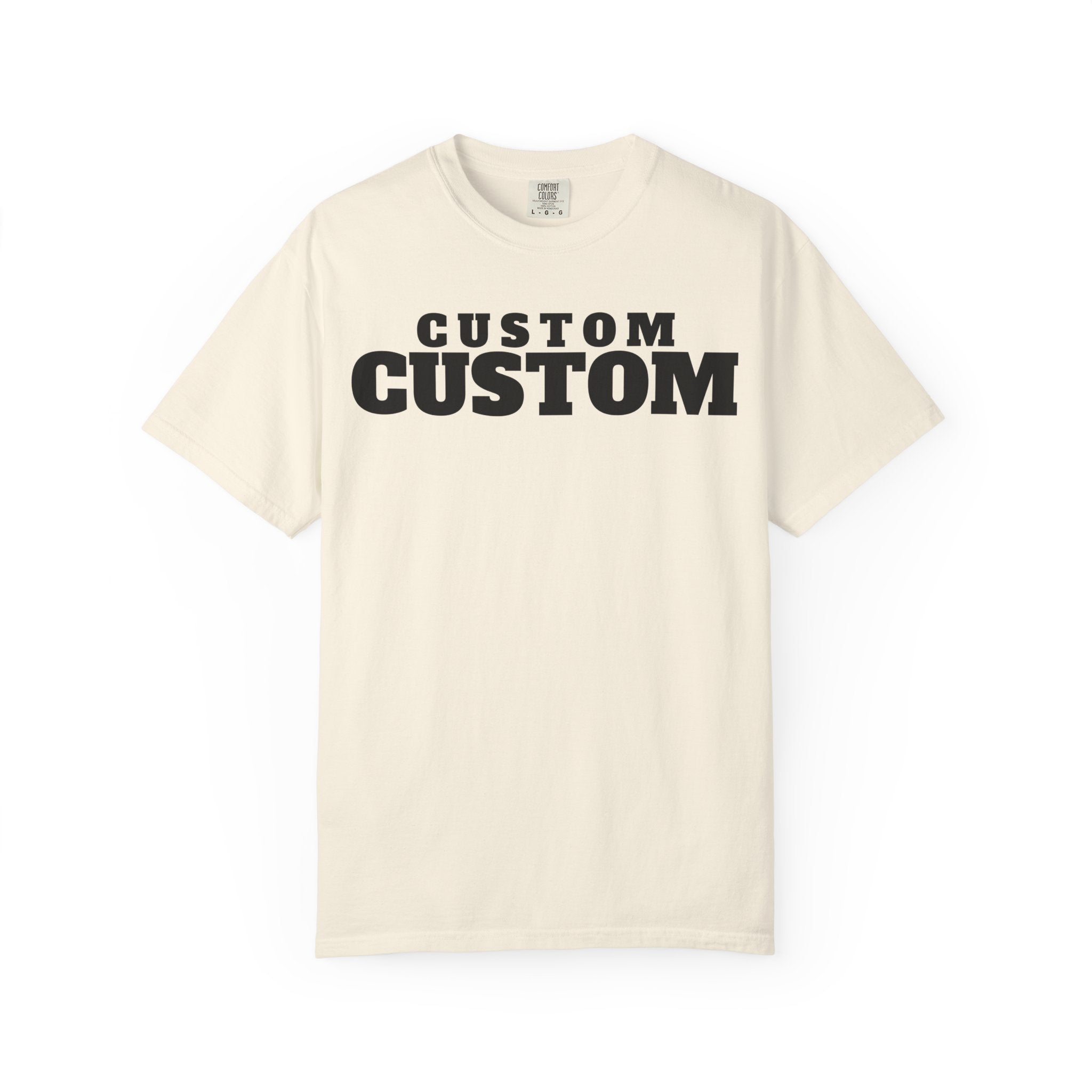 Custom Text T-Shirt — Personalized Bold Logo Tee
