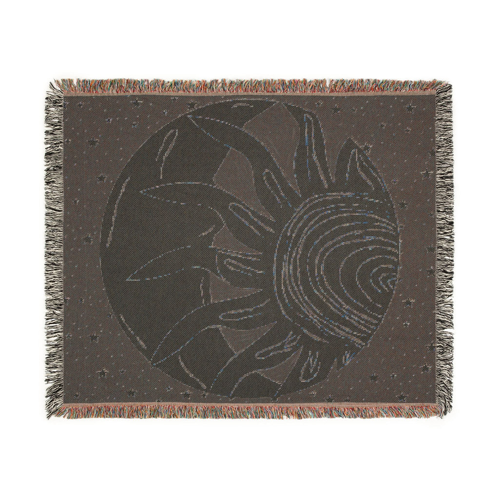 Woven Blanket — Sun and Moon Celestial Throw Blanket