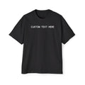 Custom T-Shirt - Custom Text Oversized Tee — Men's Personalized White T-Shirt