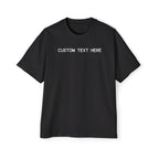 Custom T-Shirt - Custom Text Oversized Tee — Men's Personalized White T-Shirt