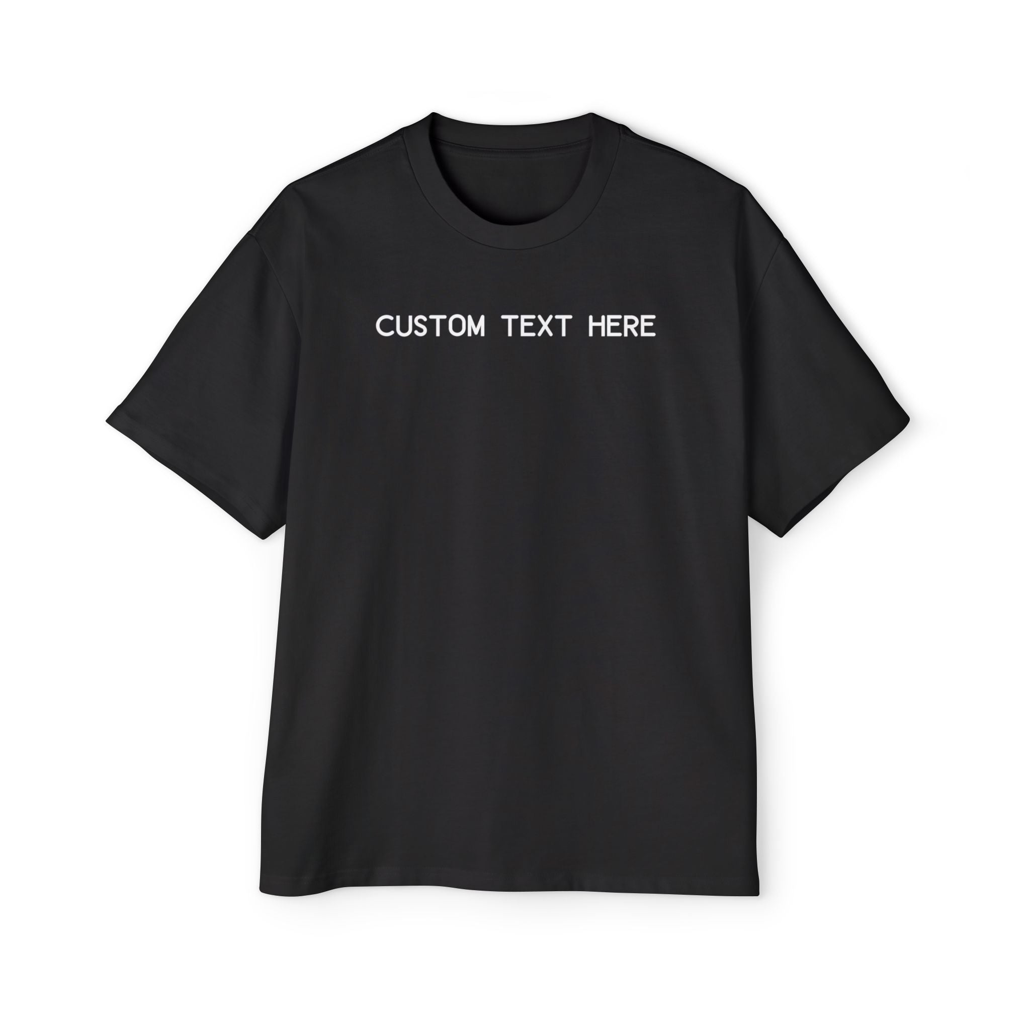 Custom T-Shirt - Custom Text Oversized Tee — Men's Personalized White T-Shirt