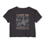 Christian Festival Crop Top — “I Can Do All Things Through Christ Who Strengthens Me" Graphic